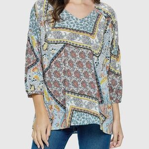 Yak & Yeti Colorful Paisley Blouse